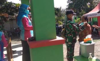 Beraktivitas, Satgas TMMD Bojonegoro Selalu Patuhi Protokol Kesehatan